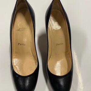 Christian Louboutin Black Leather Heels